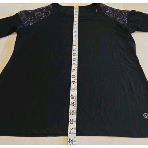 Vogo Athletica Mesh Shoulder Paint Splash Active Long Sleeves Top Large Womens - Picture 5 of 7